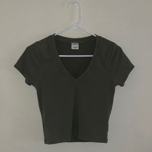 olive green v neck